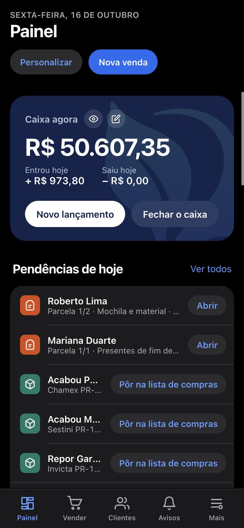 O Painel da Maranta no celular