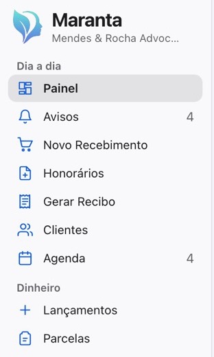 Menu da Maranta para escritório